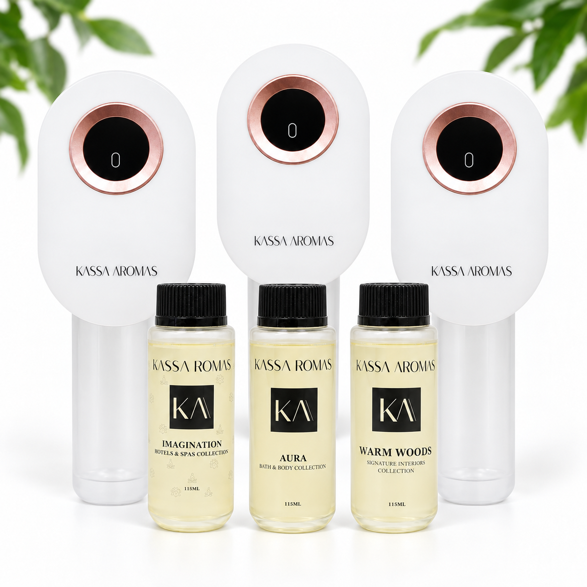 3 KA S910 Diffusers + 3 Fragrance Oils (115 ml Each)